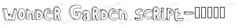 Wonder Garden Script字体转换